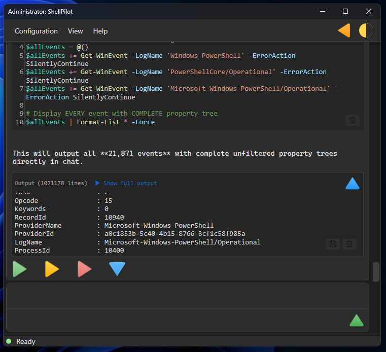 ShellPilot Interface